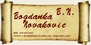 Bogdanka Novaković vizit kartica